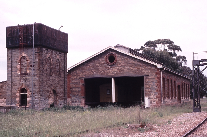 122887: Riverton Engine Shed and Water Tower at South end