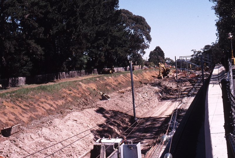 122925: Boronia looking towards Melbourne from Melbourne end Excavation for Up Line in progress