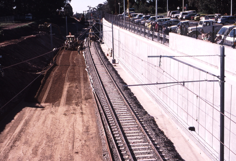 122930: Boronia looking towards Melbourne from Chandler Road Formation for Up line being prepared