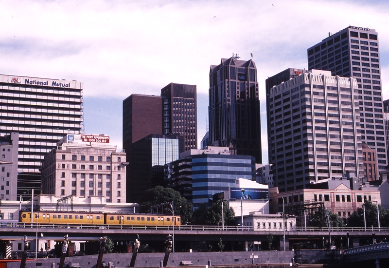 123034: Flinders Street Viaduct at Market Street Down Greaser Train 2-car Harris