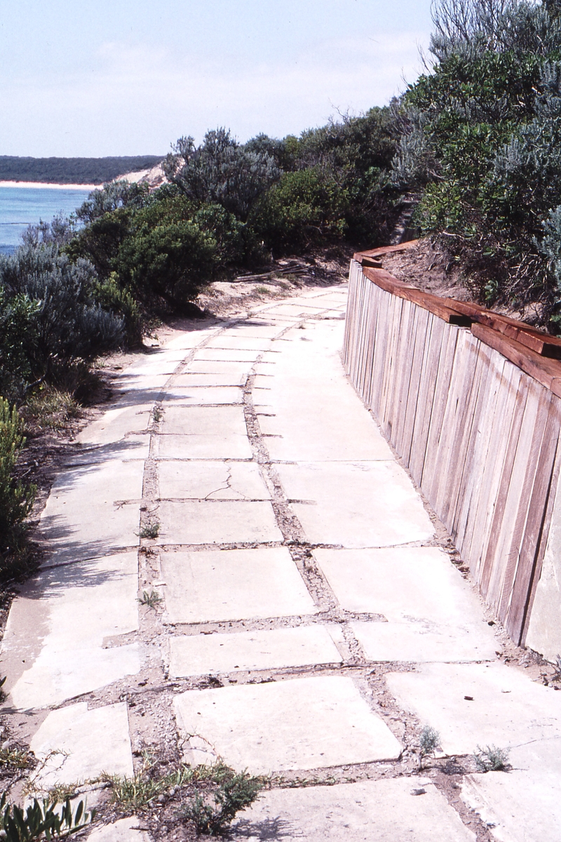 123262: Fort Nepean remains of 2' 3' gauge tramway serving gunnery post