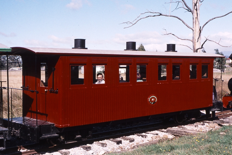 123527: Sheffield Terminus First Class Carriage from North East Dundas Tramway Albert Isaacs at window