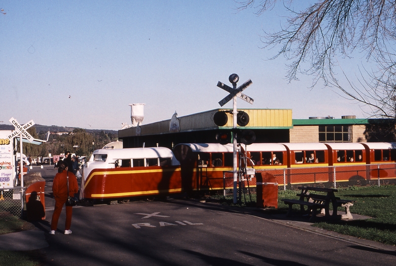 123764: Caribbean Gardens Level Crossing near Market Passenger V Masters 0-4-0D