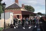 123839: Maldon Pipe band on platform