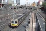 124013: Exhibition Street Bridge Suburban Train to Belgrave 6 car Comeng