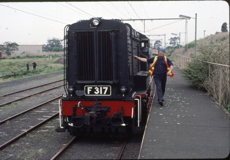 124068: Newport Workshops Garden Platform F 317 backing down for 8596 Up ARHS Special