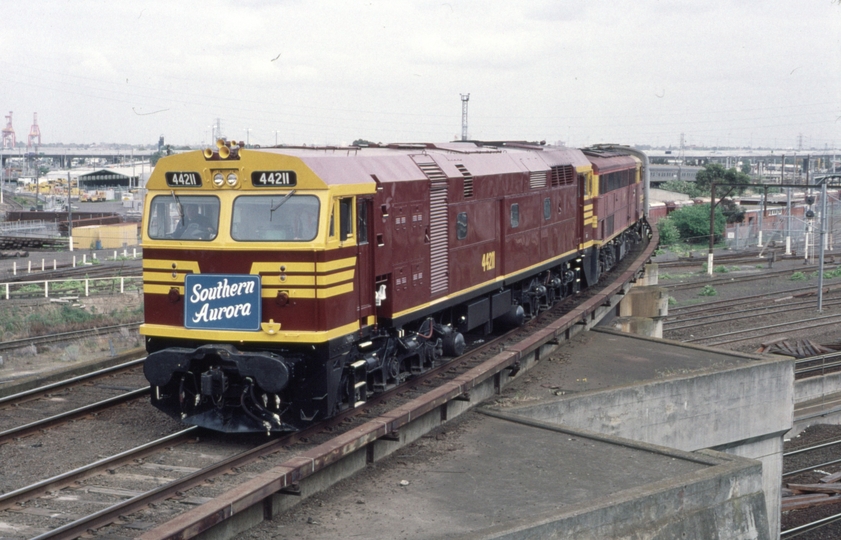 124245: North Melbourne Flyover Up NSWRTM Southern Aurora 44211 4490