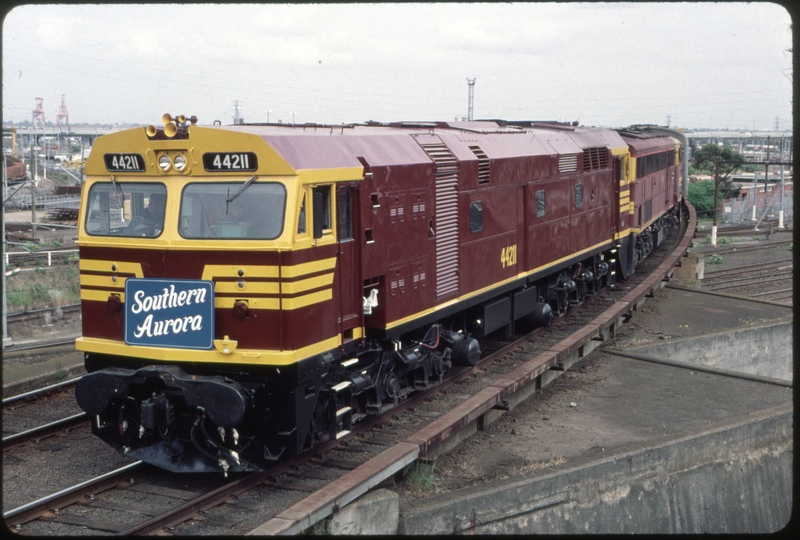 124248: North Melbourne Flyover Up NSWRTM Southern Aurora 44211 4490