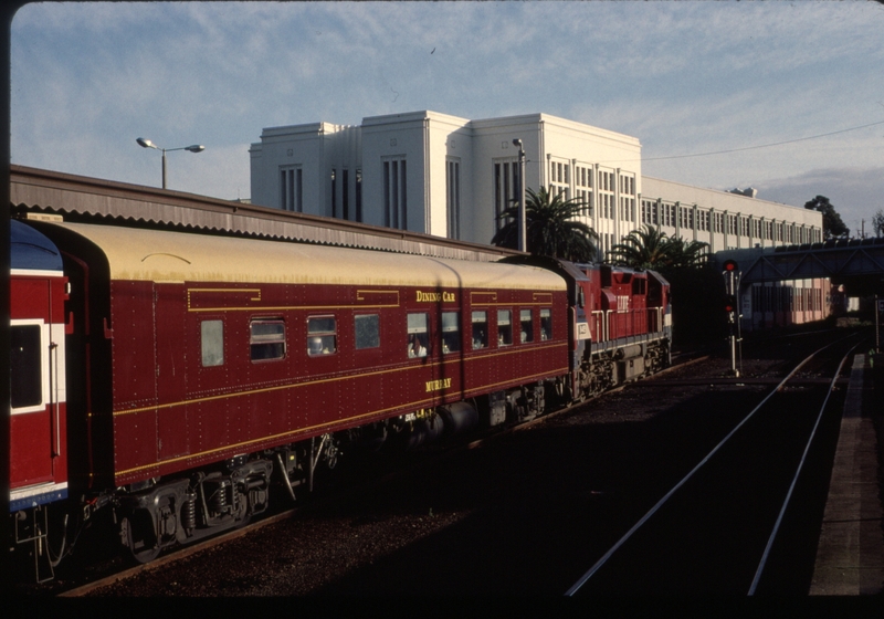 124294: Geelong N 469 8235 Passenger to South Geelong 'Murray' Dining Car leading vehicle in consist