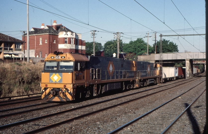 124392: Footscray (down side), Albert Street Bridge Down NR Superfreighter NR 66 NR 107