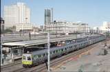 124572: Spencer Street Bourke Street Footbridge Empty Cars to Flinders Street 6-car Comeng 396 M trailing