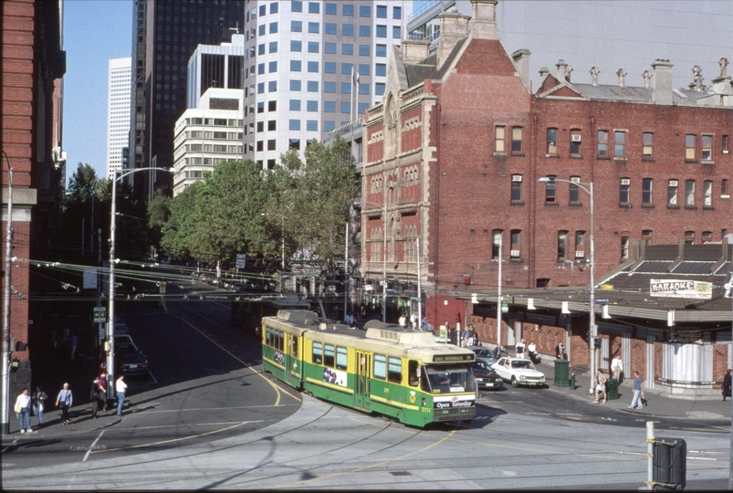 124580: Spencer Street at Bourke Street B2 2111 Route 96 from St Kilda Beach