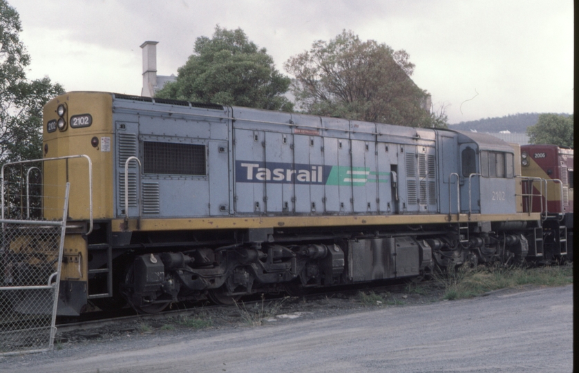 124595: Hobart (end of track), QR 2102 stabled