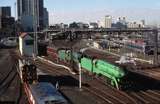 124867: Latrobe Street Bridge Up Empty Cars for NSWRTM Special 3830 3801 also Passenger Yard Shunter Y 156