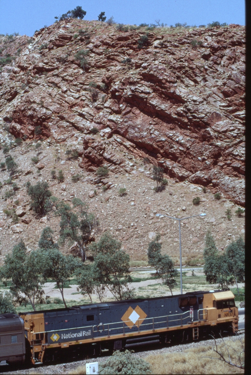 125106: km 1331 5 approaching Heavitree Gap Southbound Ghan NR 37