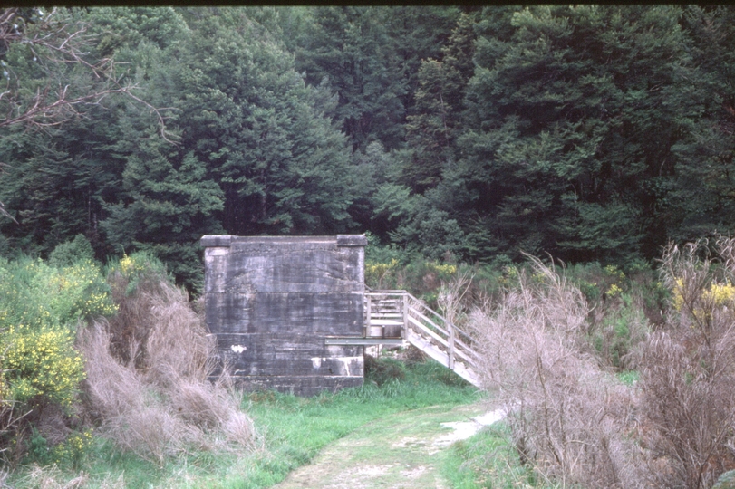 125644: Kawatiri looking South behind North Abutment of bridge