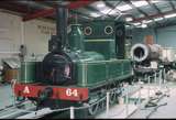 125837: Plains Railway Workshop A 64 in background K 88 under restoration
