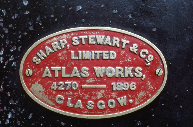 125873: Sharp Stewart Maker's plate 4270-1896 on Kaitangata