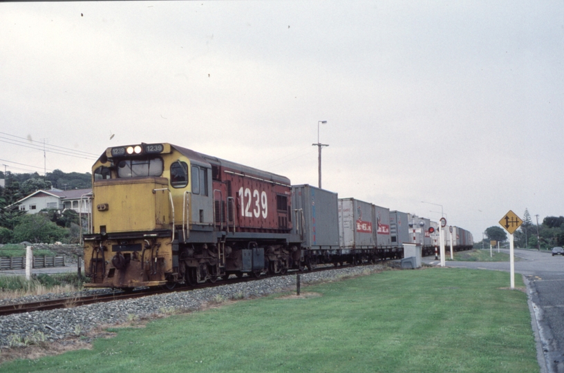 125909: Weenink Street Level Crossing km 3 35 Hokitika Line Northbound Freight DBR 1239