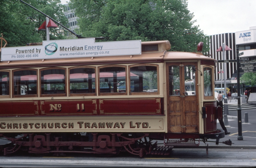 125947: Christchurch Tramway Cathedral Square Loop Stop T1 No 11