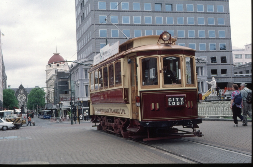 125962: Christchurch Tramway Worcester Boulevard at Avon River Bridge Stop T2No 11