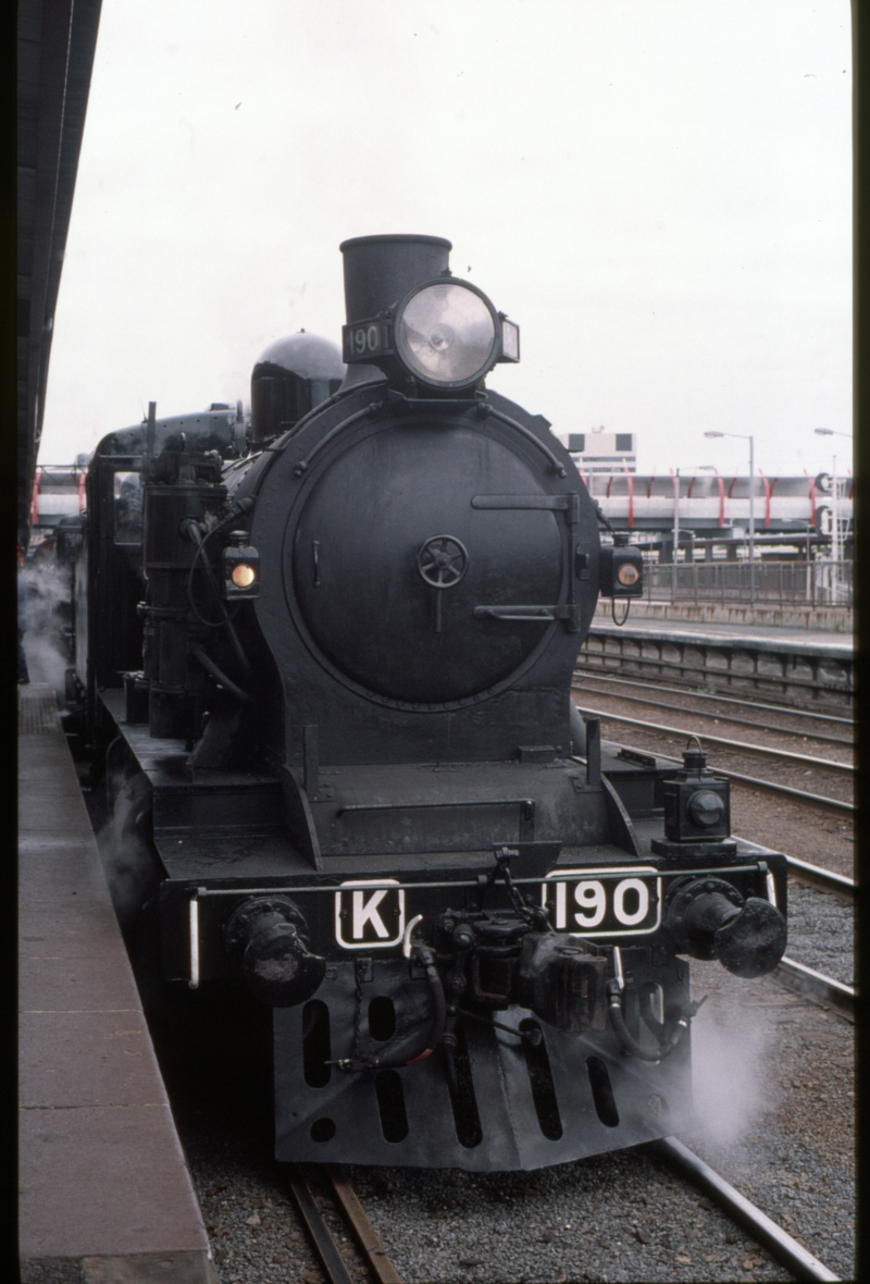 125973: Spencer Street Platform 2 K 190 leading 8191 Down SteamRail Special