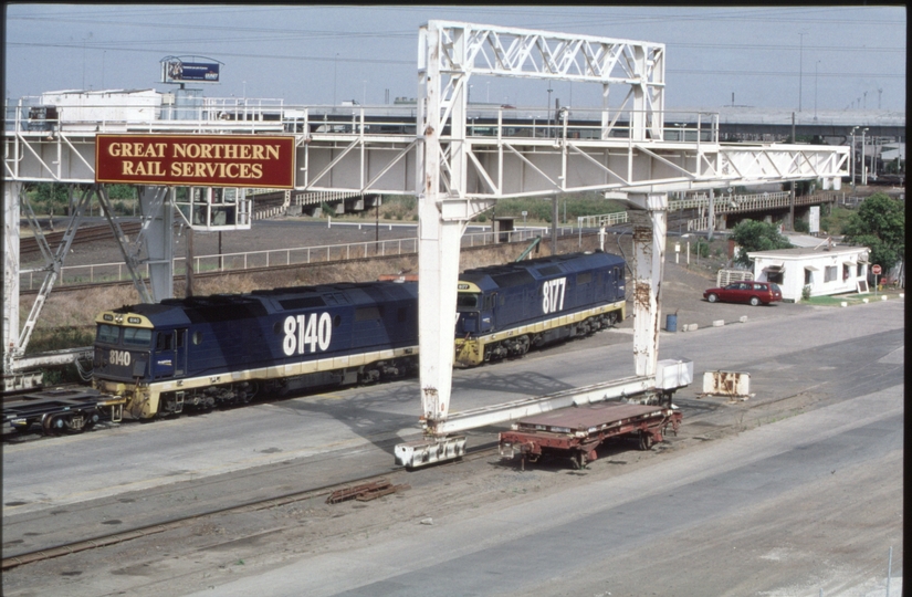 126201: GNRS Depot North Melbourne Stabled Freightcorps Freight 8177 8140