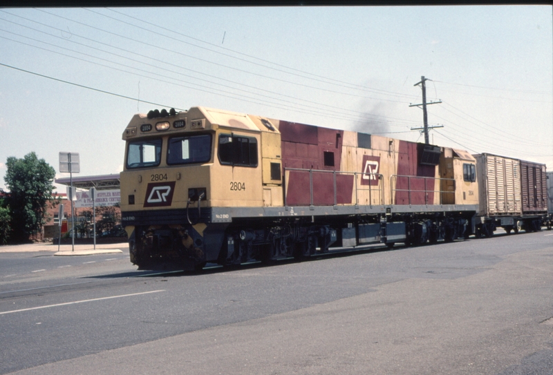 126610: Rockhampton Denison Street at William Street Up Container Train 2804