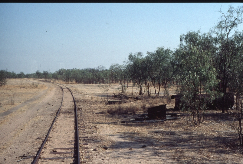 126765: Mile 10.5 Normanton Railway looking West Old boiler beside line