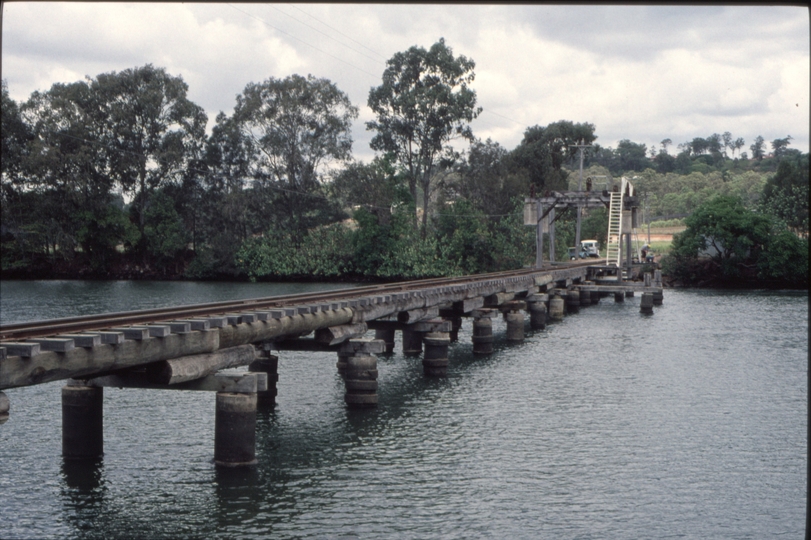 127119: Nambour Mill Maroochy River Bridge looking South from North Bank