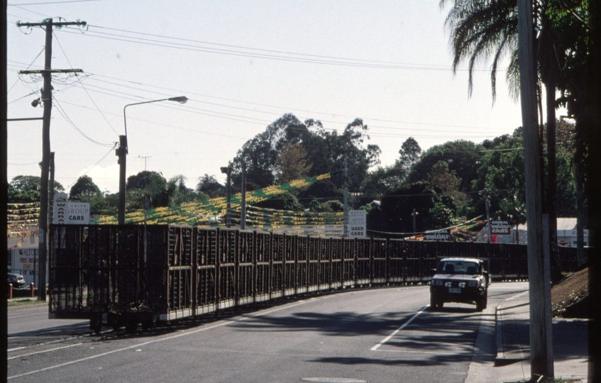 127152: Nambour Mill East end Empty cane bins ('Dunethin' leading),