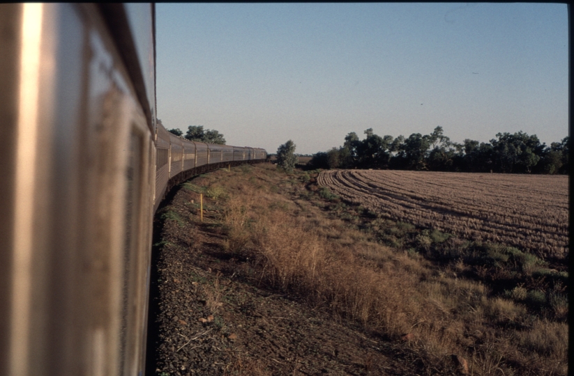 127363: km 712.25 Walgett Line NL 85 Down NSWRTM Special looking East along train