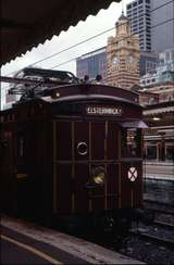 127560: Flinders Street 7585 Elecrail Special 107 M leading