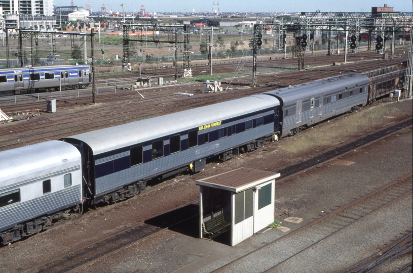 127813: Latrobe Street 'Sir John Forrest' private carriage in consist 'Overland' Express