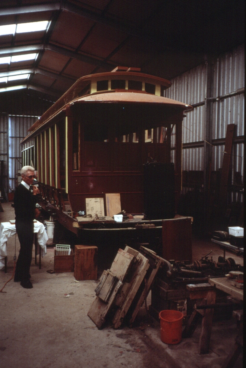 128124: AETM St Kilda E1 118 under restoration