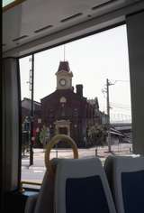 128388: Melbourne Goods Shed No 2 Tower taken through window of Porto 018