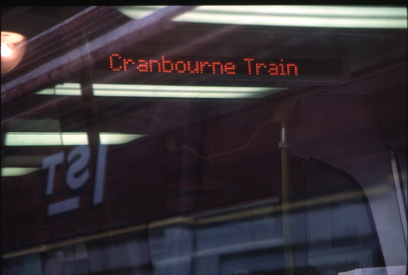 128553: Dandenong Destination Sign for Down Cranbourne taken from 7056 Up Elecrail Special