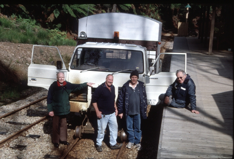 128769: Lower Landing Hi Rail Inspection Vehicle to Queenstown Reg Topp Steve Youd Adrian Ponton Phil A'Vard