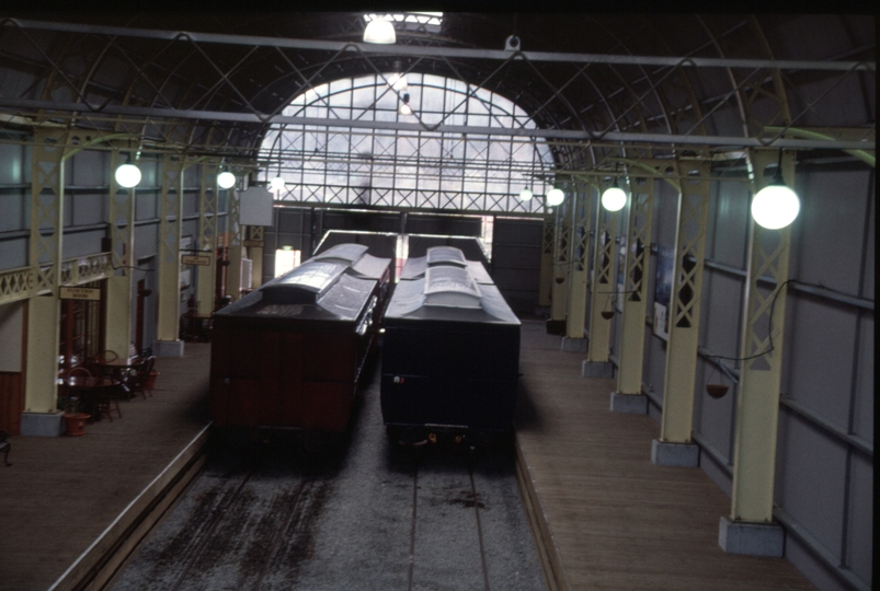 128814: Interior of Queenstown station building looking towards Regatta Point