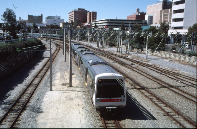 128999: Perth AEA 201 leading Suburban to Fremantle