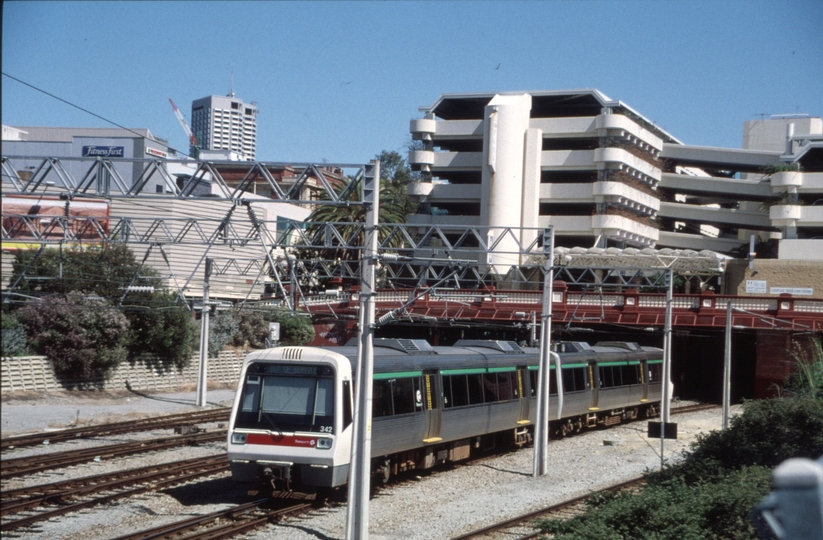 129008: Perth Up Empty Cars AEB 342 trailing