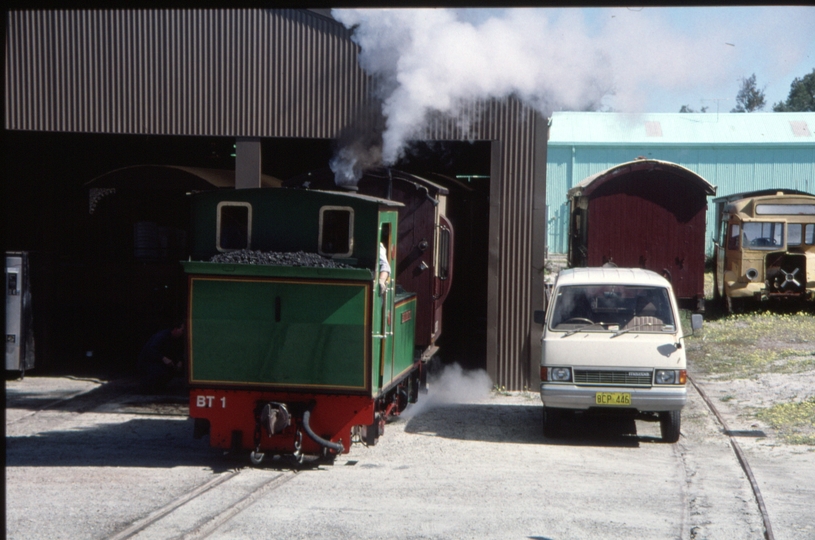 129033: Whiteman Park Railway Workshops BT 1 shunting