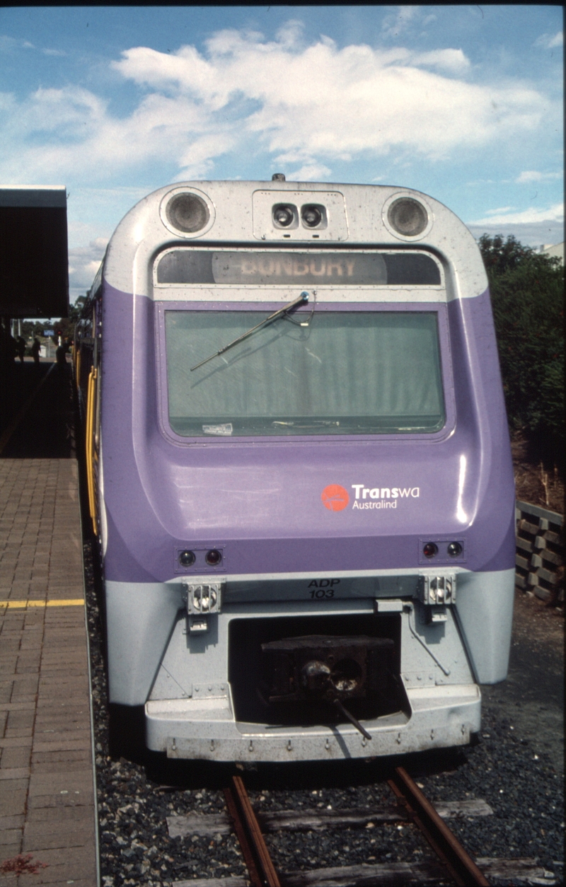 129144: Bunbury (Wollaston), 'Australind' to Perth ADP 103 trailing