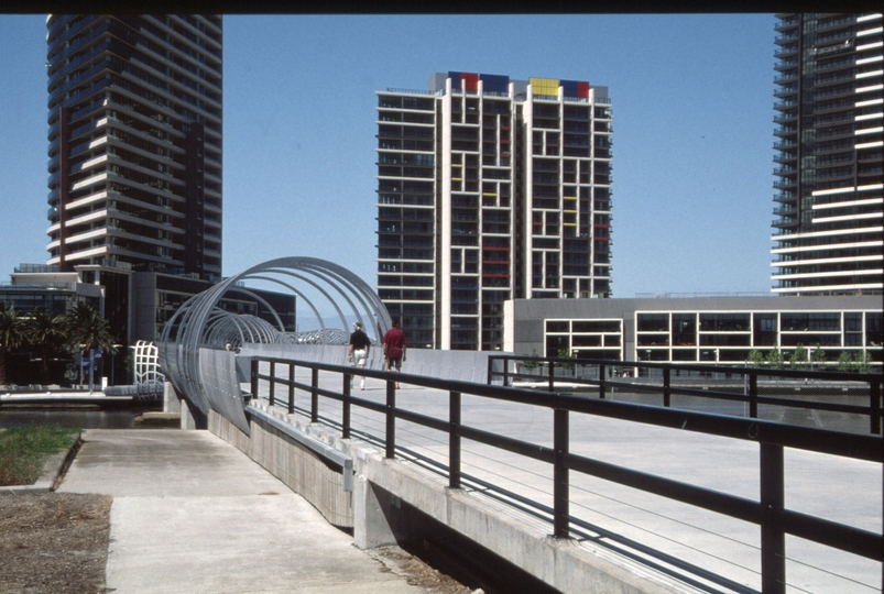 129276: Webb Dock Rail Link Yarra River Bridge Looking South from North Abutment