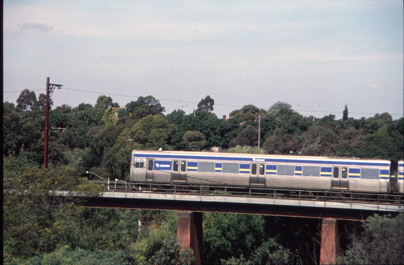 129351: Merri Creek Bridge Down Hurstbridge Line Suburban 614 M leading taken from 7136 Up Elecrail Special