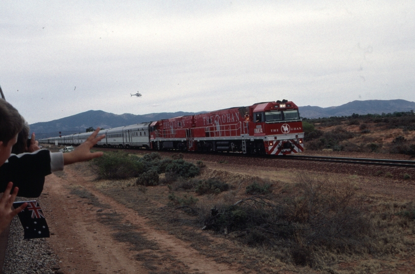 129393: km  86.5 Stirling North - Port Augusta Inaugural Darwin 'Ghan' NR 74 NR 109