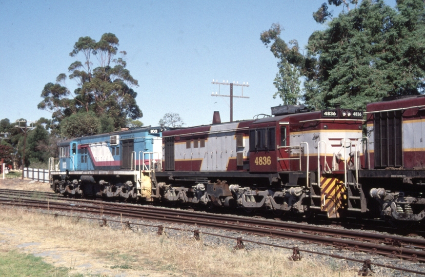 129436: Coolamon Light engines to Junee 103 4836 (4814),