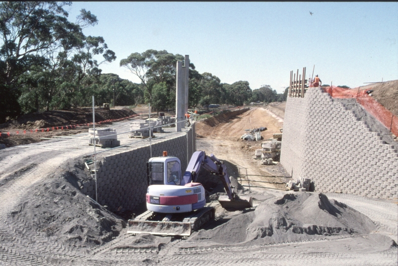 129597: Portland Flat Road Bridge looking towards Bacchus Marsh Regional Fast Train Works in progres