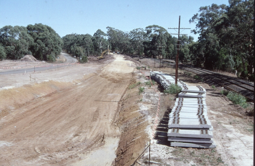 129598: Portland Flat Road Bridge looking towards Ballarat Regional Fast Train works in progress