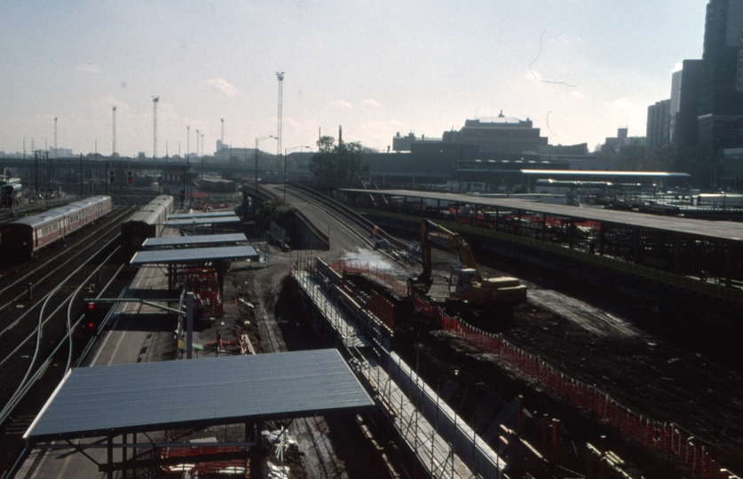 129704: Spencer Street looking towards North Melbourne from Bourke Street Bridge